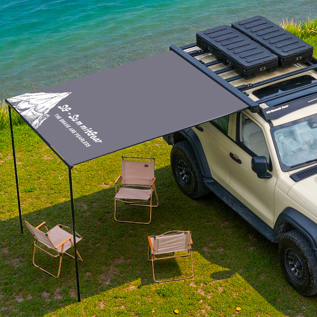 SG-SummitGear 90° Car Side Awning, Roof Mounted Camping Tent for SUV & Offroad