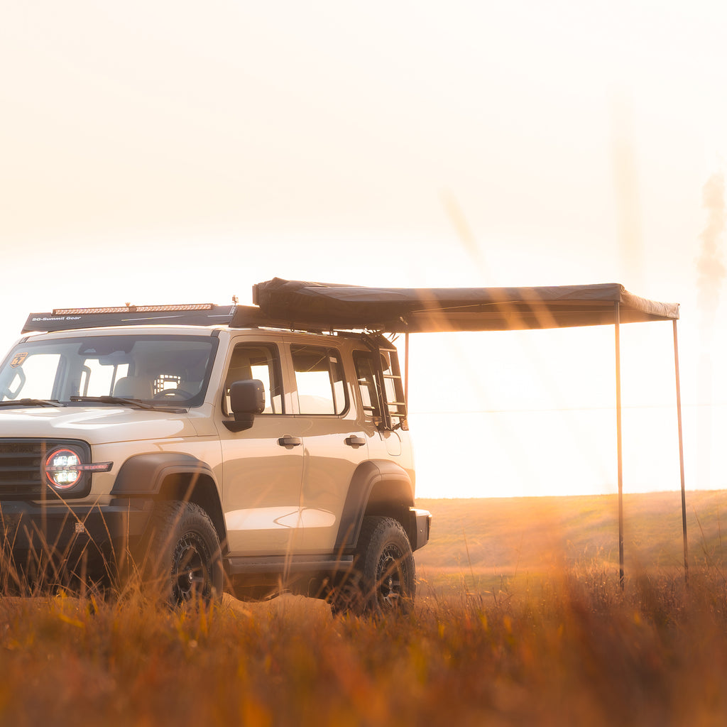 SG-SummitGear 270° Awning Side Tent, Universal Fit for SUV Roof Racks