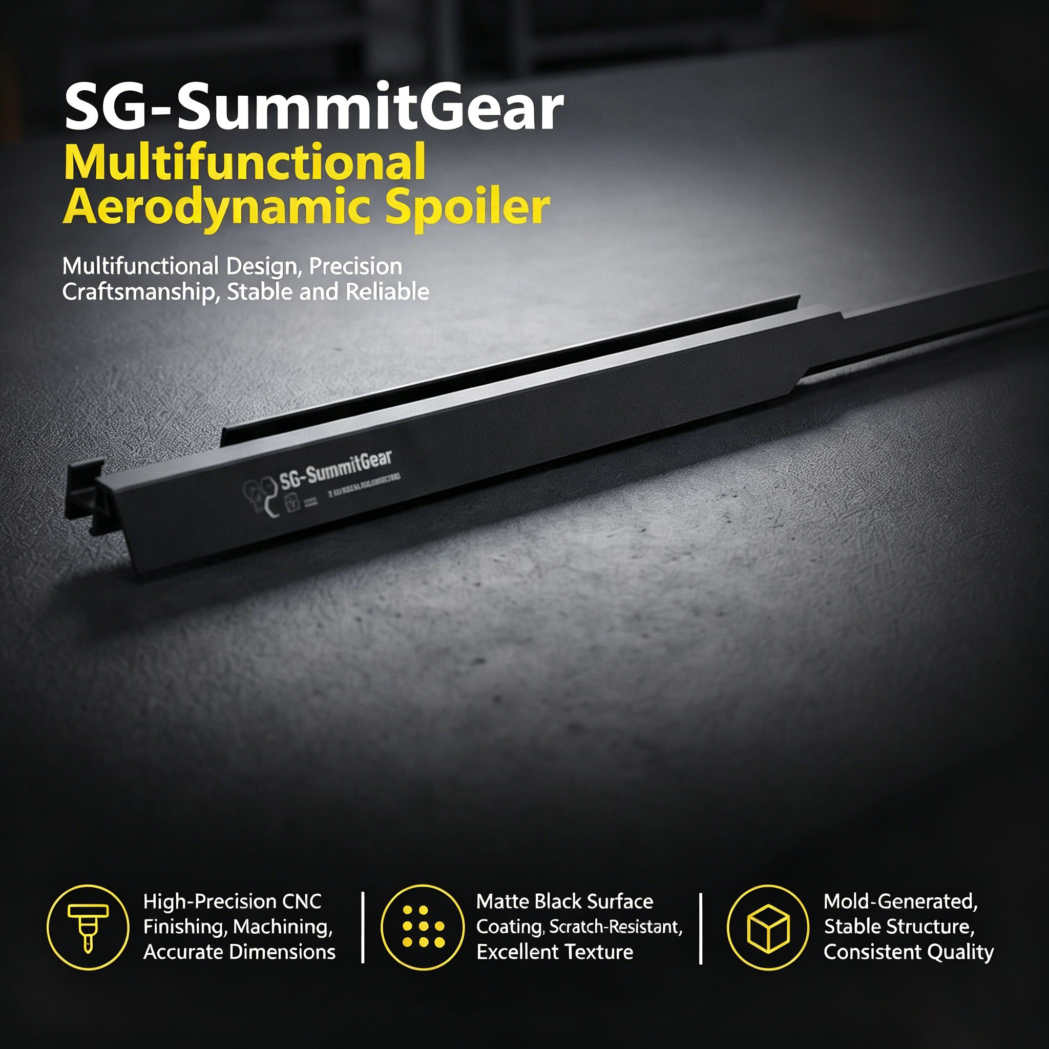 SG-SummitGear Roof Rack Spoiler, Wind Deflector for SUV & Offroad Roof Platform