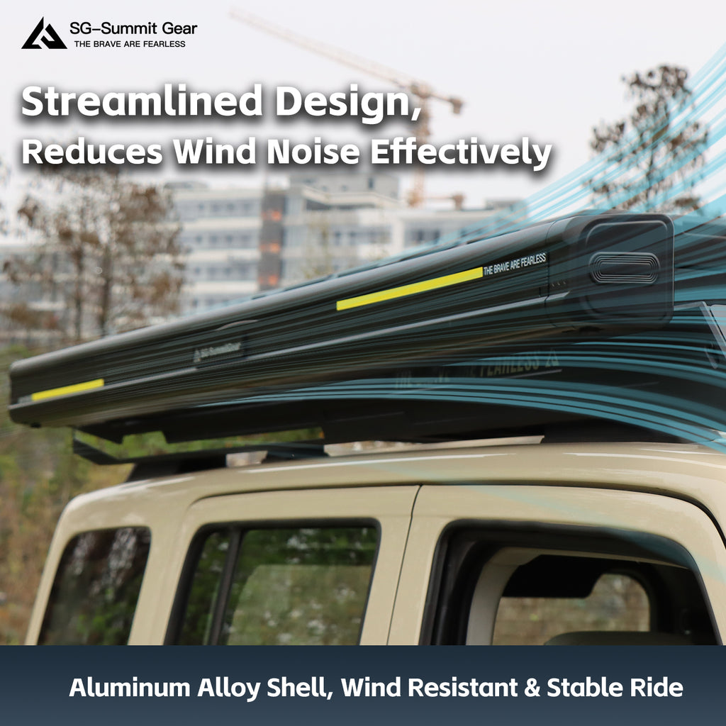 SG-SummitGear 90° Car Side Awning, Roof Mounted Camping Tent for SUV & Offroad