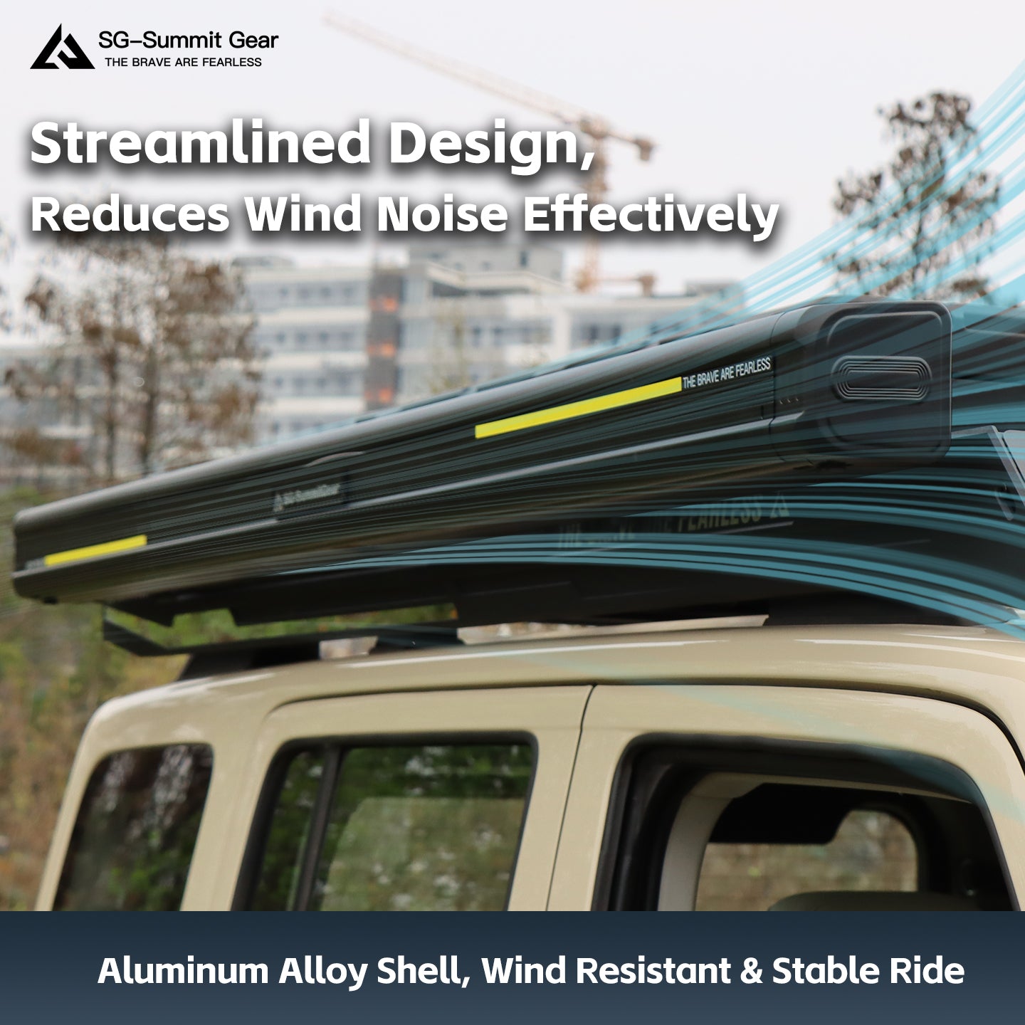 SG-SummitGear 90° Car Side Awning, Roof Mounted Camping Tent for SUV & Offroad